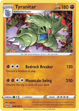 Tyranitar #88 Pokemon Darkness Ablaze