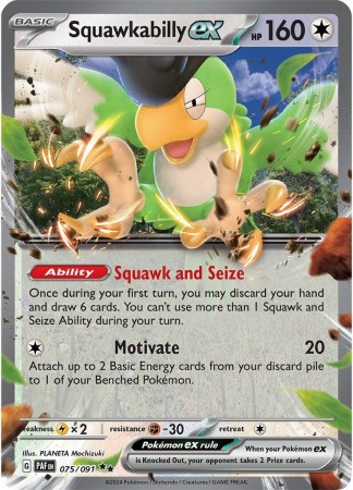 Squawkabilly ex #75 Pokemon Paldean Fates