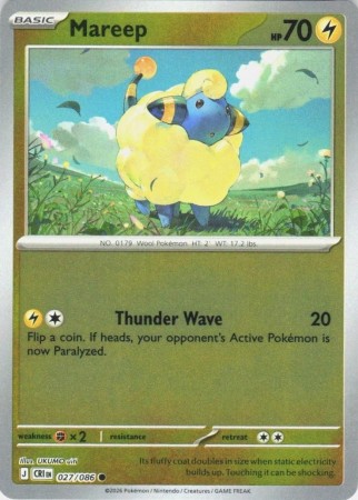 Mareep [Reverse Holo] #27 Pokemon Chaos Rising