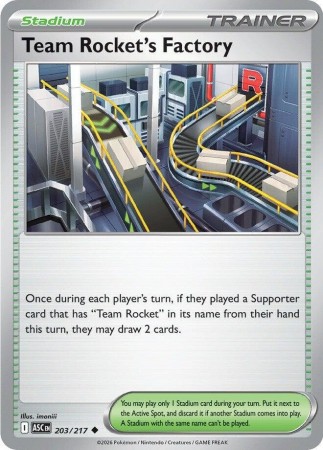Team Rocket's Factory #203 Pokemon Ascended Heroes