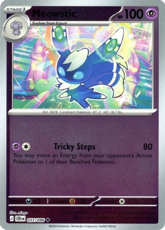Meowstic [Reverse Holo] #37 Pokemon Chaos Rising
