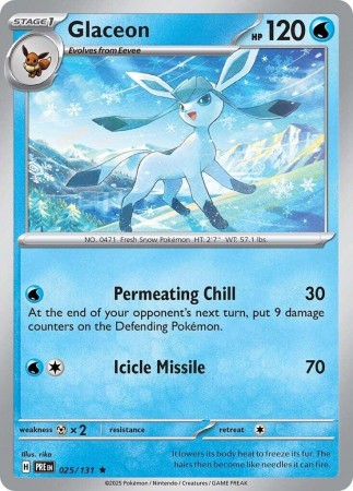 Glaceon #25 Pokemon Prismatic Evolutions