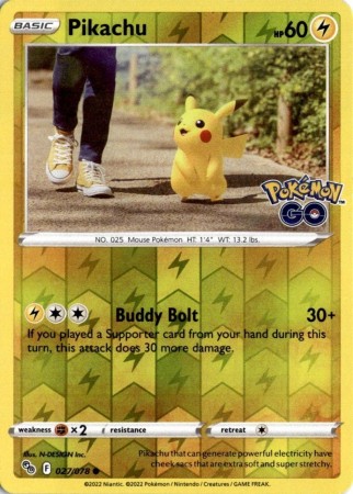 Pikachu [Reverse Holo] #27 Pokemon Go
