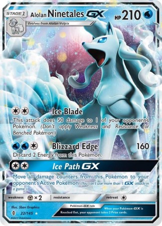 Alolan Ninetales GX #22 Pokemon Guardians Rising