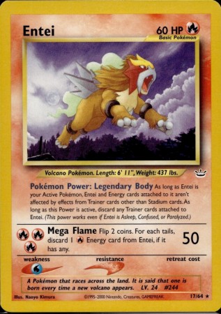 Entei #17 Pokemon Neo Revelation