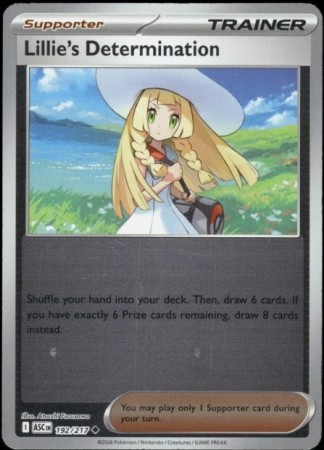 Lillie's Determination [Reverse Holo] #192 Pokemon Ascended Heroes