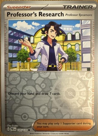 Professor's Research: Professor Sycamore [Reverse] #125 Pokemon Prismatic Evolutions