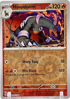 Houndoom [Reverse Holo] #34 Pokemon Scarlet & Violet