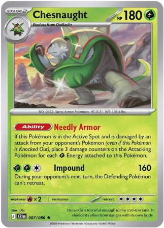 Chesnaught #7 Pokemon Chaos Rising