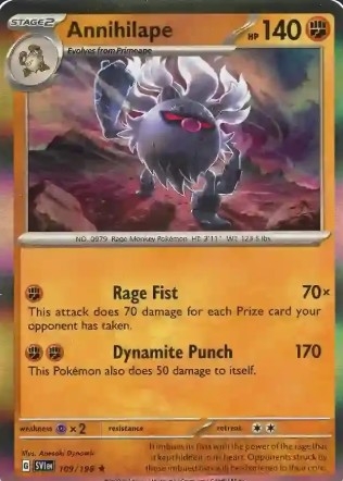 Annihilape [Holo] #109 Pokemon Scarlet & Violet