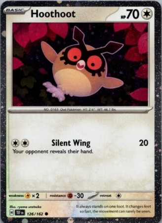 Hoothoot [Cosmos Holo] #126 Pokemon Temporal Forces