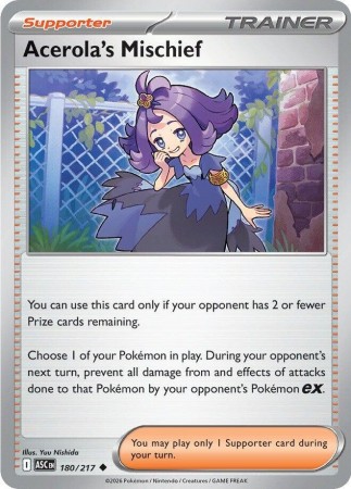 Acerola's Mischief #180 Pokemon Ascended Heroes