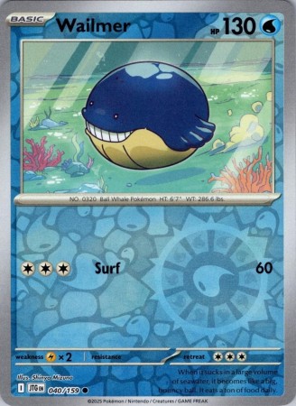 Wailmer [Reverse Holo] #40 Pokemon Journey Together