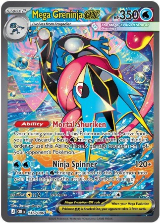 Mega Greninja ex #116 Pokemon Chaos Rising