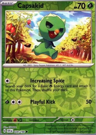 Capsakid [Reverse Holo] #28 Pokemon Scarlet & Violet
