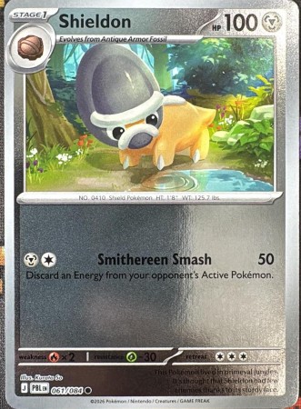 Shieldon [Reverse Holo] #61 Pokemon Pitch Black 
