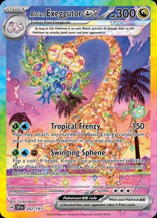 Alolan Exeggutor ex #242 Pokemon Surging Sparks