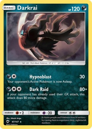 Darkrai #87 Pokemon Burning Shadows