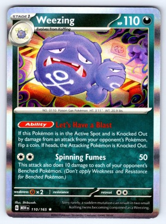 Weezing #110 Pokemon Scarlet & Violet 151