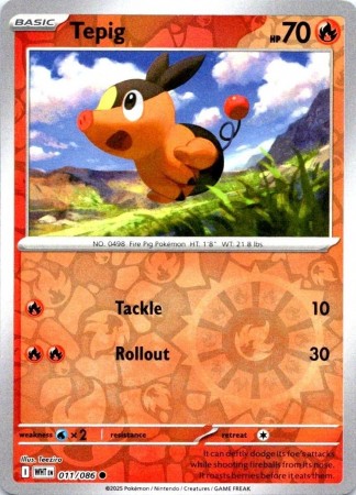 Tepig [Reverse] #11 Pokemon White Flare