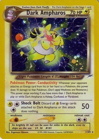Dark Ampharos #1 Pokemon Neo Destiny