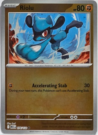 Riolu [Reverse Holo] #76 Pokemon Mega Evolution