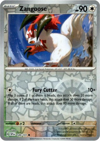 Zangoose [Reverse Holo] #149 Pokemon Surging Sparks