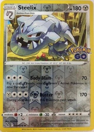 Steelix [Reverse Holo] #44 Pokemon Go