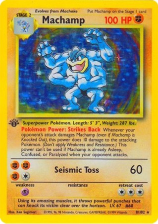 Machamp [1st Edition] #8 Pokemon Base Set