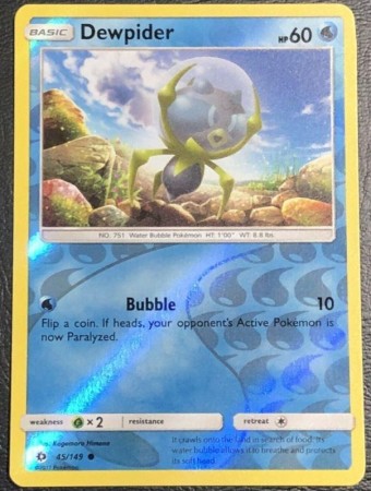 Dewpider [Reverse Holo] #45 Pokemon Sun & Moon