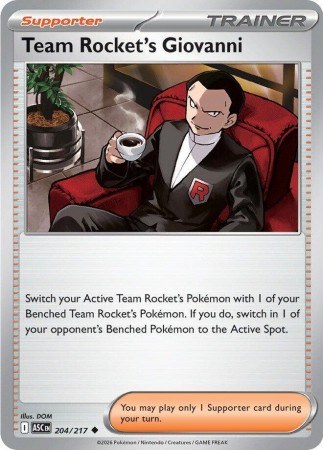 Team Rocket's Giovanni #204 Pokemon Ascended Heroes
