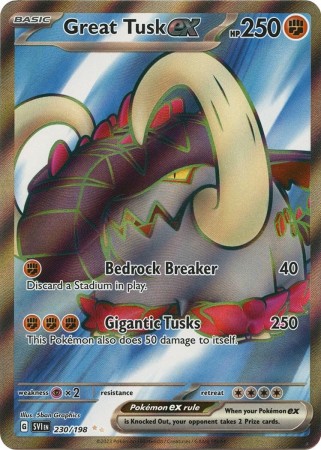 Great Tusk ex #230 Pokemon Scarlet & Violet