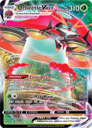 Orbeetle VMAX #21 Pokemon Vivid Voltage