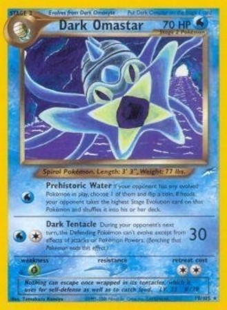 Dark Omastar #19 Pokemon Neo Destiny