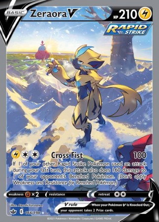 Zeraora V #166 Pokemon Chilling Reign