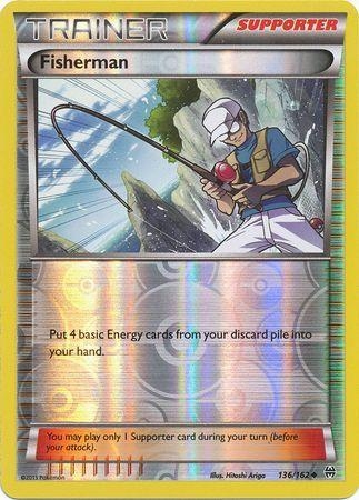 Fisherman [Reverse Holo] #136 Pokemon BREAKthrough