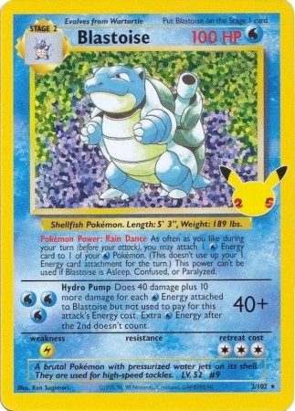 Blastoise #2 Pokemon Celebrations 