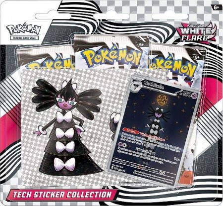 White Flare Reshiram Gothitelle Tech Sticker Collection 3P Blister Pack