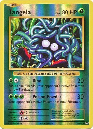 Tangela [Reverse Holo] #8 Pokemon Evolutions