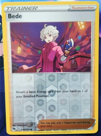 Bede [Reverse Holo] #50 Pokemon Champion's Path