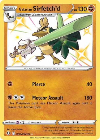 Galarian Sirfetch'd #SV064 Pokemon Shining Fates 