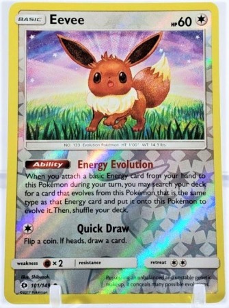 Eevee [Reverse Holo] #101 Pokemon Sun & Moon