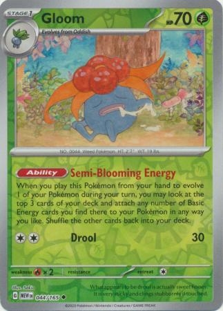 Gloom [Reverse Holo] #44 Pokemon Scarlet & Violet 151