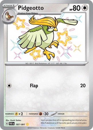 Pidgeotto #197 Pokemon Paldean Fates