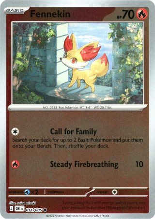 Fennekin [Reverse Holo] #11 Pokemon Chaos Rising