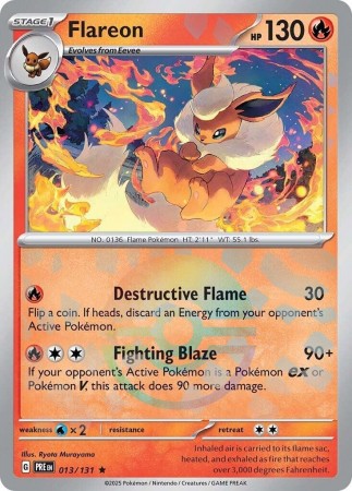 Flareon [Poke Ball] #13 Pokemon Prismatic Evolutions