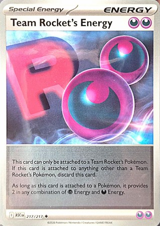 Team Rocket's Energy [Reverse Holo] #217 Pokemon Ascended Heroes