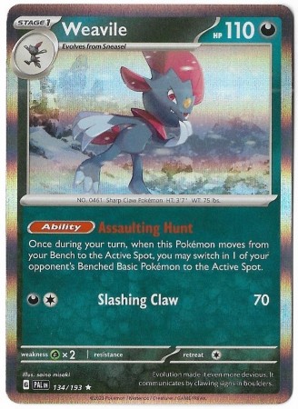 Weavile #134 Pokemon Paldea Evolved