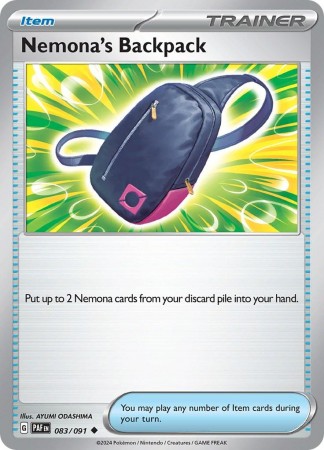 Nemona's Backpack #83 Pokemon Paldean Fates