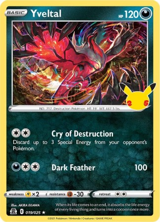 Yveltal #19 Pokemon Celebrations